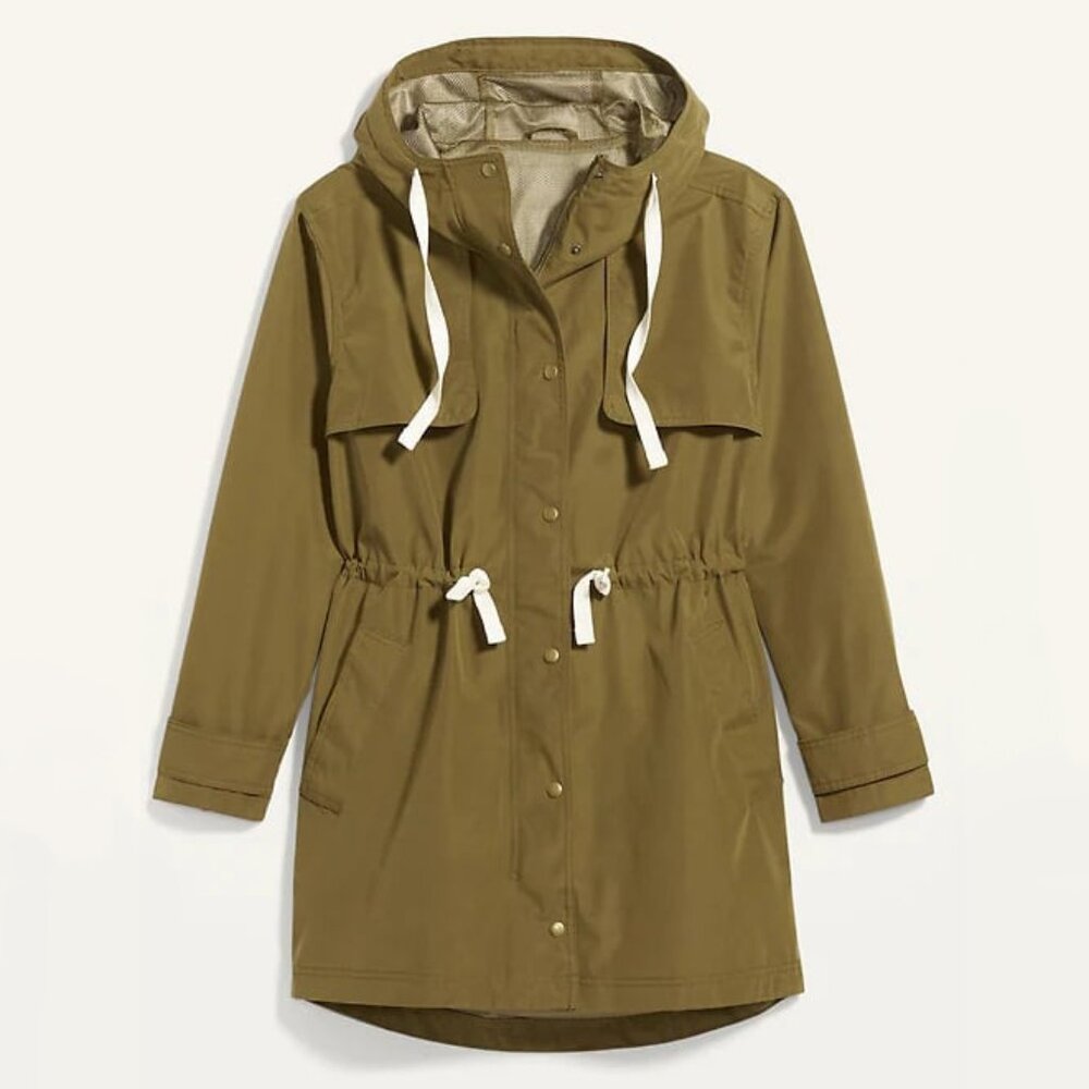 Old Navy Army Green Raincoat